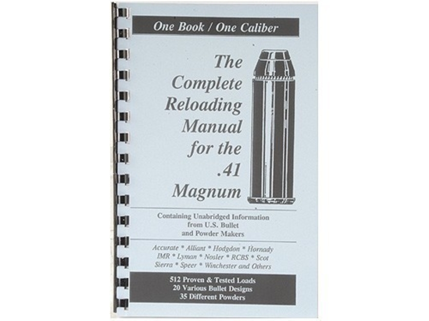 .41 Remington Mag Reloading Manual LOADBOOKS USA 41 Rem Mag NEW 