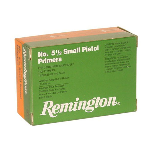 Remington #5 1/2 Small Pistol Magnum Primers | 1,000 Count – Reloading ...