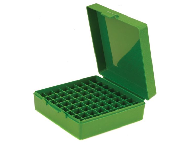 MTM Flip-Top Ammo Box 480 Ruger, 50 Action Express, 500 Linebaugh 64-Round - Green