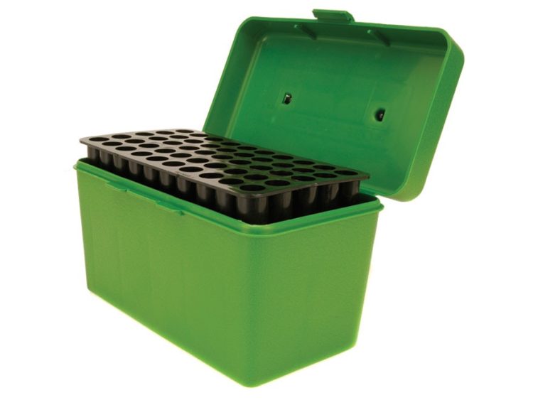 MTM Deluxe Flip-Top Ammo Box with Handle 300 Winchester Magnum 50-Round -Green