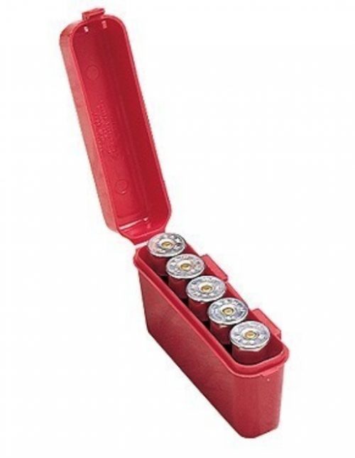MTM Flip-Top Belt-Style Shotshell Box 12 Gauge 2-3/4", 3" 5-Round - Red