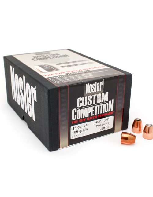 Nosler Bullets 45 cal (.451") 185gr Custom Competition JHP 250/bx