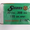 Sierra Rifle Bullets 30 cal (.308") 155gr MatchKing HPBT Palma - 500/bx