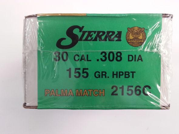 Sierra Rifle Bullets 30 cal (.308") 155gr MatchKing HPBT Palma - 500/bx