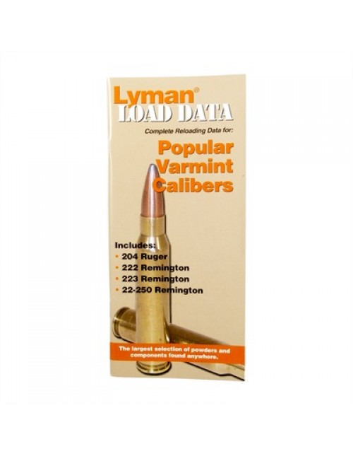 Lyman Load Data Book 20, 22 Caliber Rifle