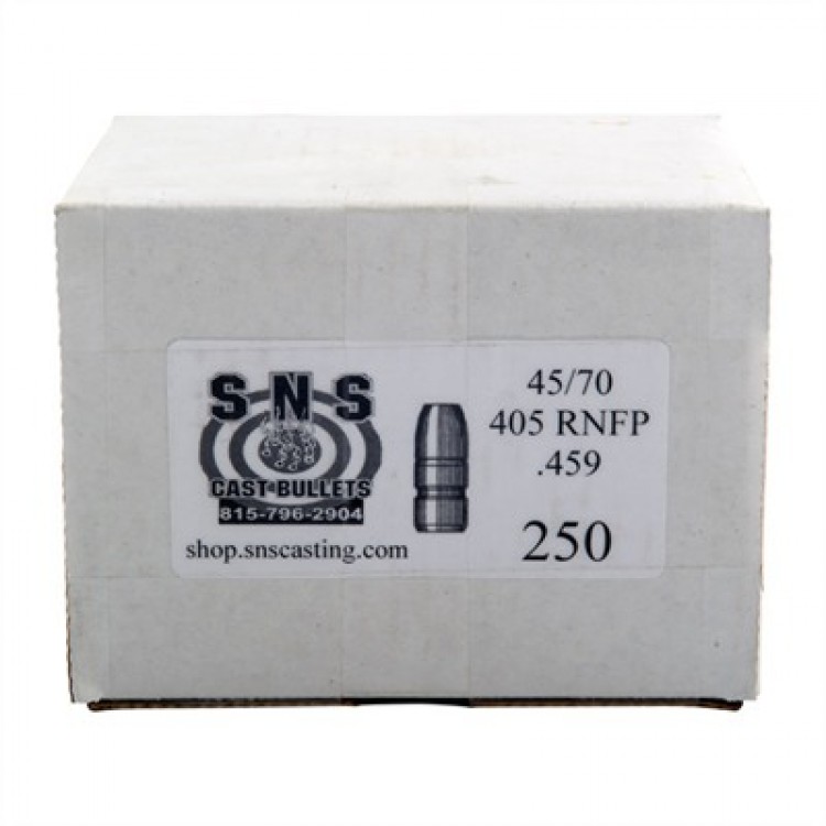 SNS Rifle Bullets 45/70 (.458") 405gr Lead Cast RNFP - 250/bx