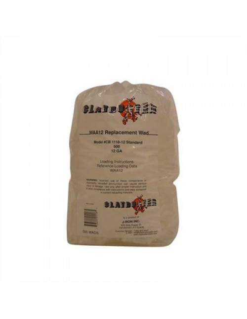 Claybuster Shotshell Wads 12 Gauge CB1118-12 (Replaces WAA12) 1-1/8 oz Bag of 500
