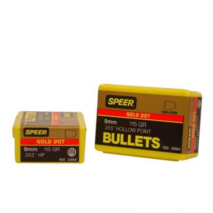 Speer Bullet 9mm (.355") 115gr GDHP 100/bx