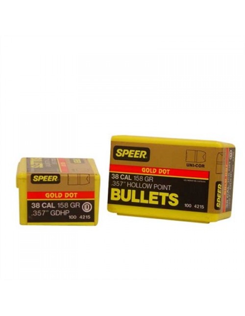 Speer Bullet 38/357 cal (.357") 158gr GDHP 100/bx
