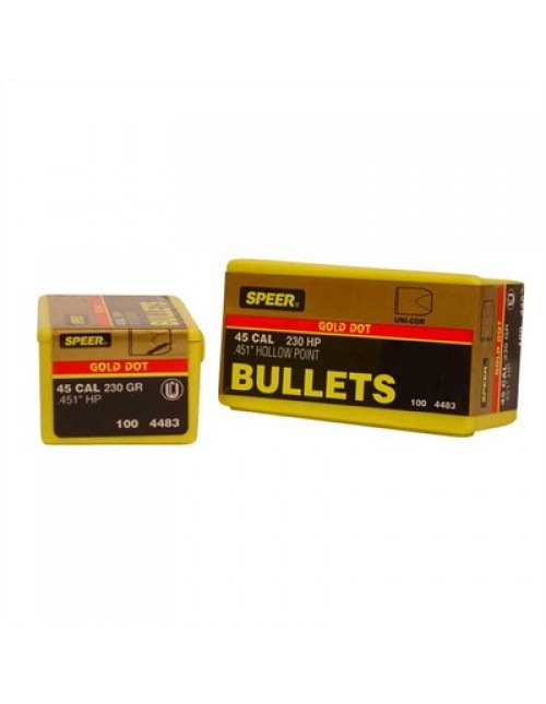 Speer Bullet 45 cal (.451") 230gr GDHP 100/bx