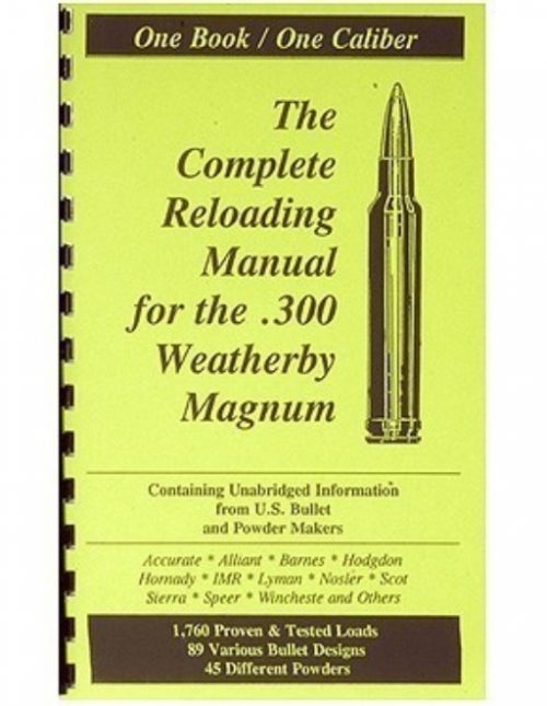 Loadbooks USA "300 Weatherby Magnum" Reloading Manual