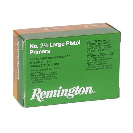 Remington #2 1/2 Large Pistol Primers | 1,000 Count – Reloading Unlimited